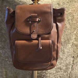 Brown Vegan Leather Backpack - Classic Everyday Carry